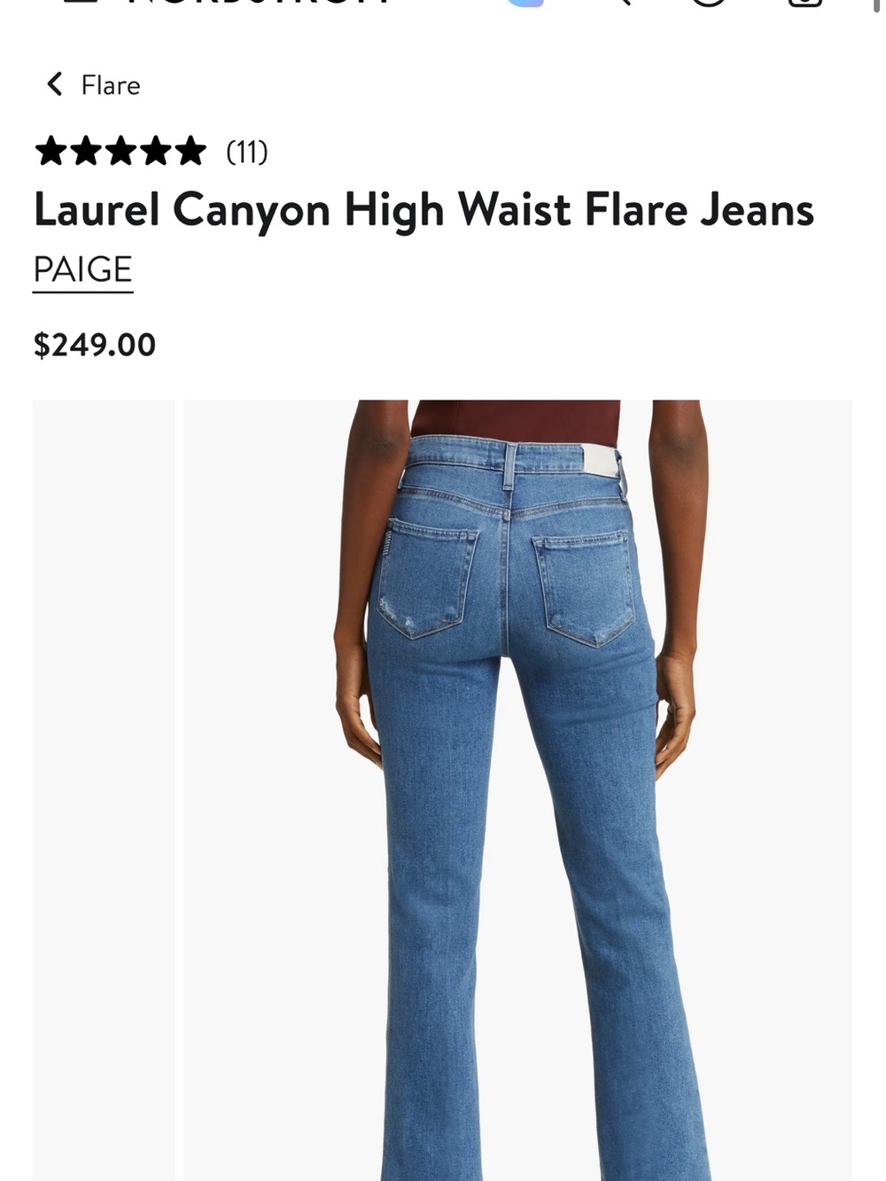 PAIGE Laurel Canyon High Waist Flare Jeans - 26
